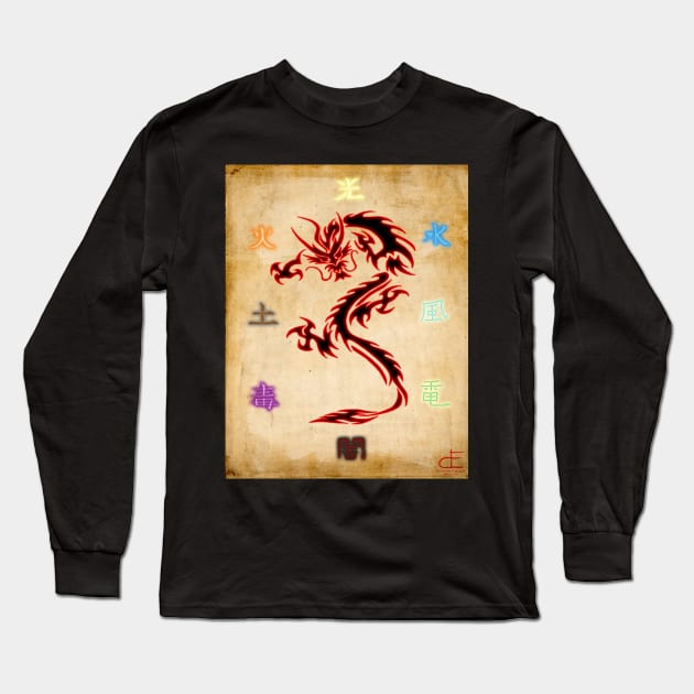Yamata no Orochi Long Sleeve T-Shirt by DustinEatonWorks